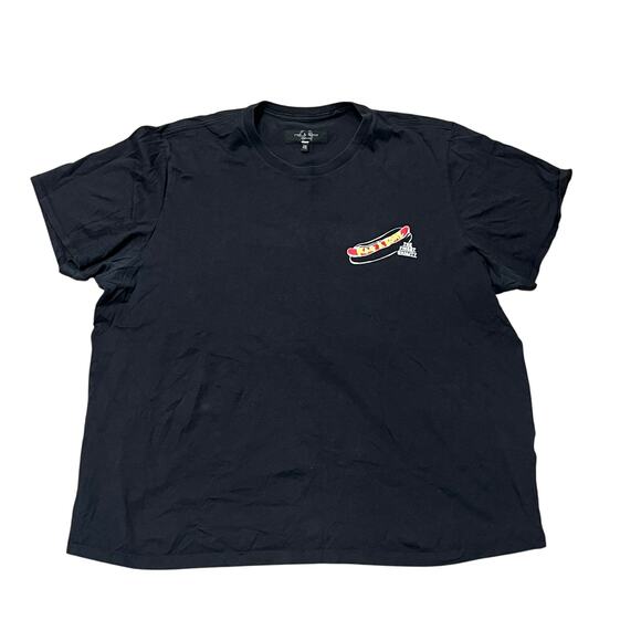 RAG & BONE Men's NY Hotdog Cotton Tee Size XXL In Black - Picture 1 of 10